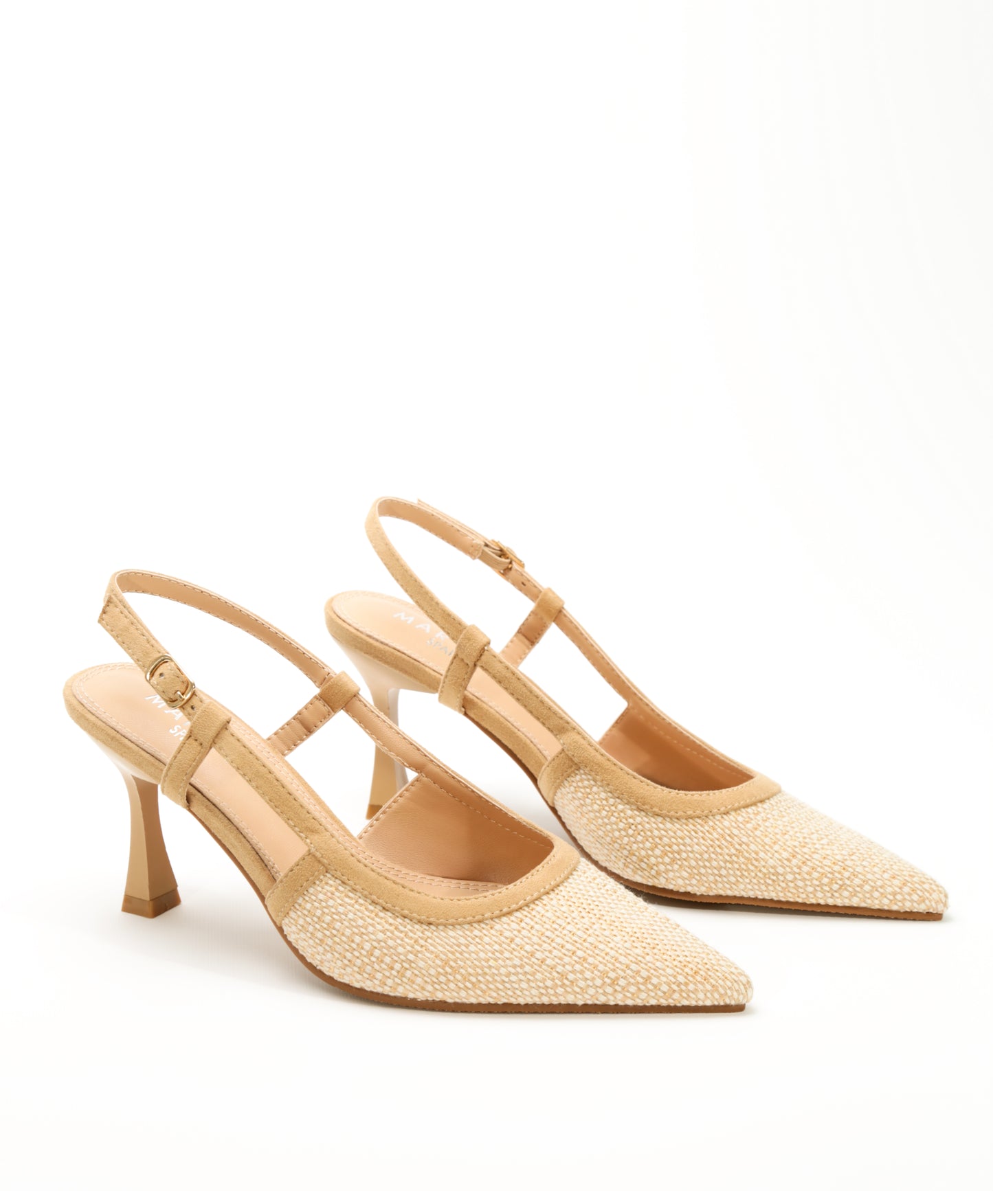 Tacones Bajos Lino Doré