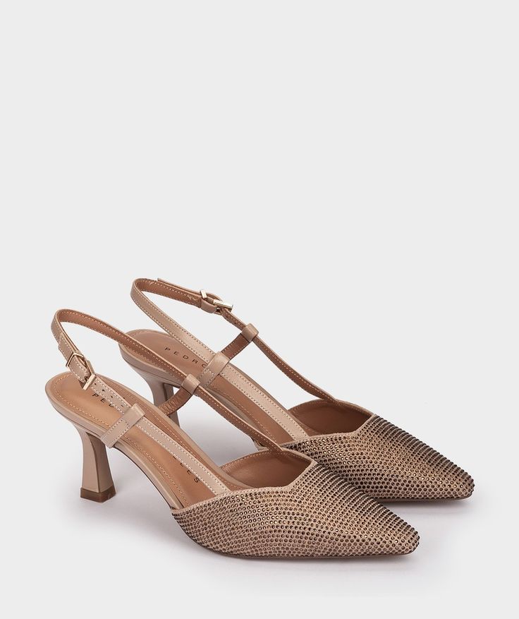 Tacones Bajos Lino Doré